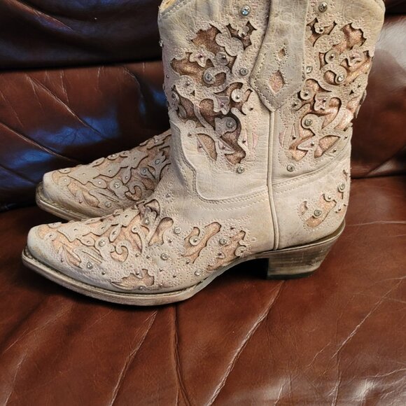 CORRAL LADIES HANDCRAFTED COWBOY BOOTS SIZE 7.5M (81811) - Picture 16 of 16